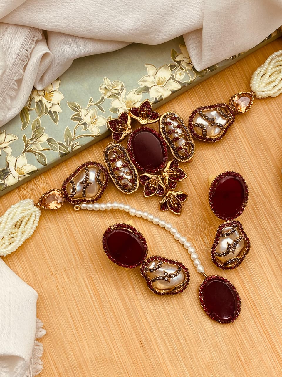 Multi-Color Kundan Style Choker & Earring Set