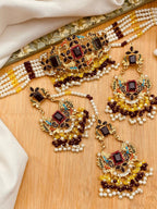 Luxury Kundan Choker Set with Matching Earrings – Multicolor Stones