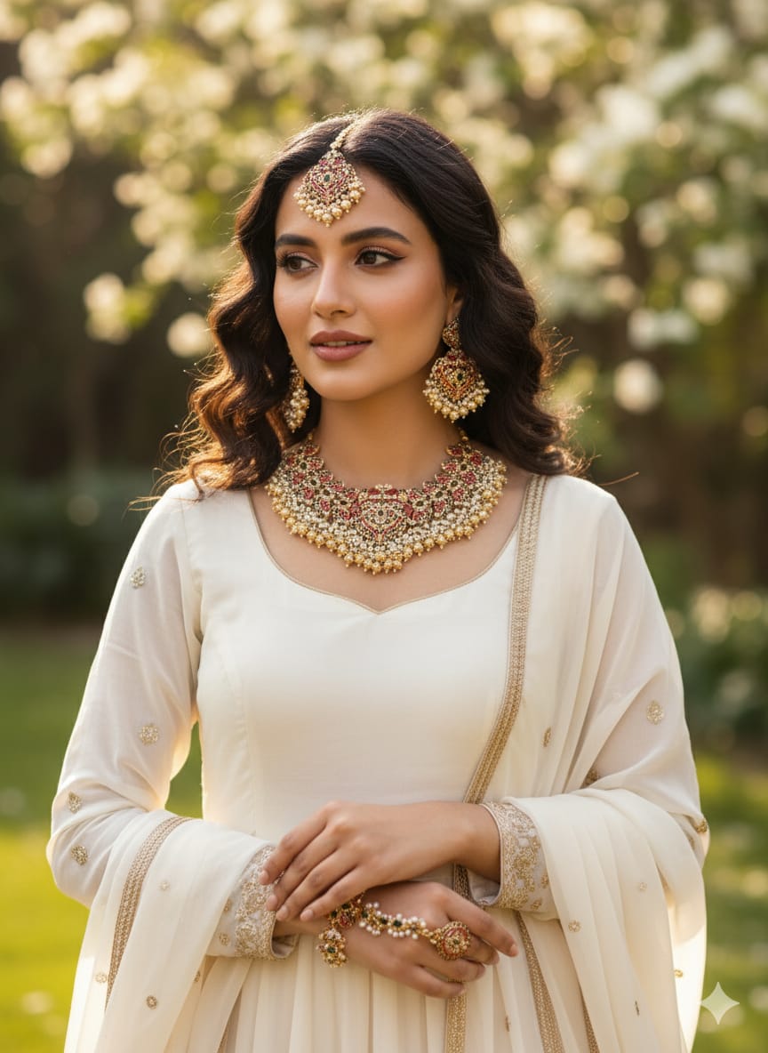 The Ultimate Collection of Regal Kundan and Polki Bridal Jewelry Sets