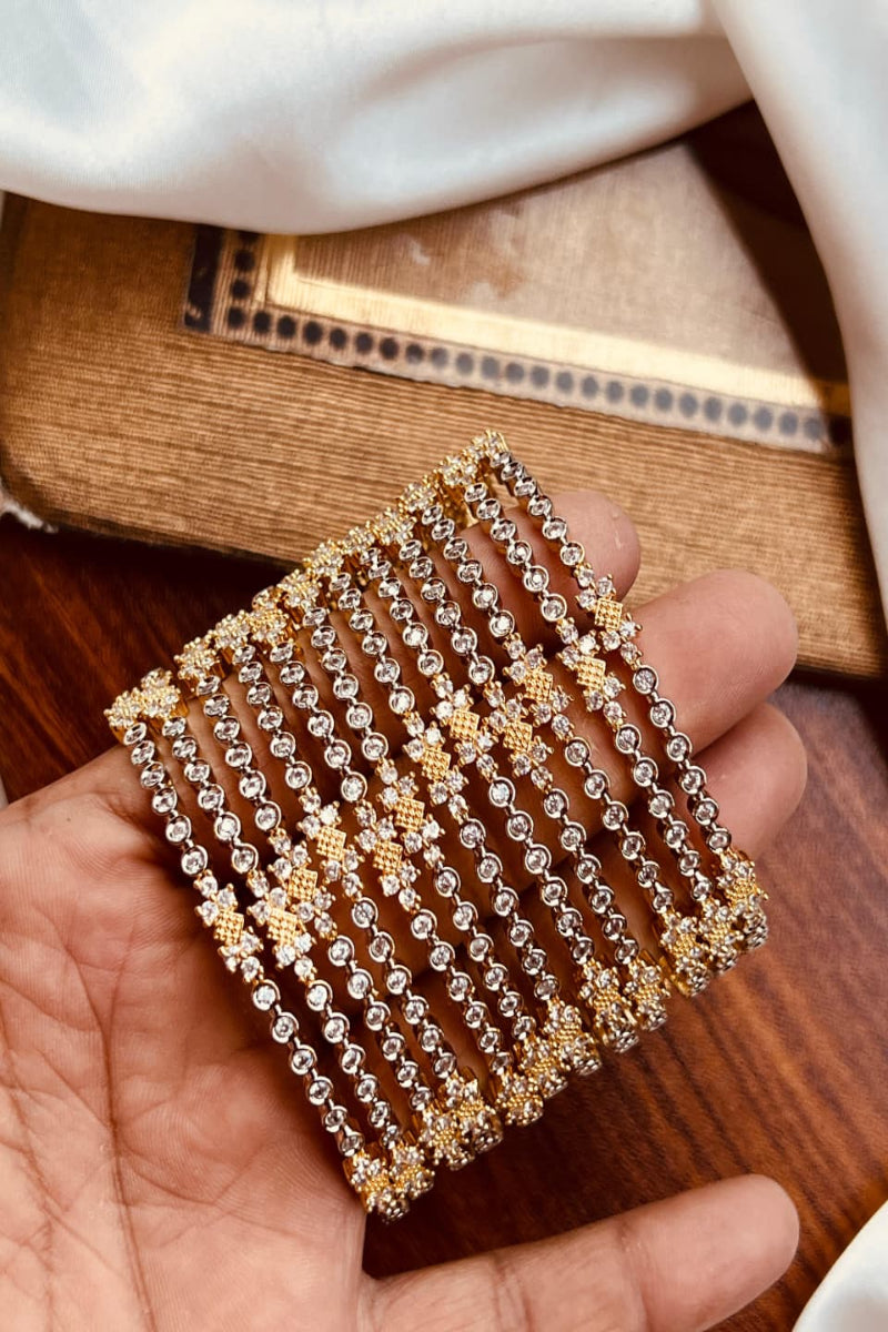 Exquisite 12-Piece Zircon Bangle Set