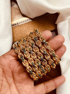 Exquisite Gold-Toned Traditional Bangle