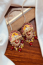 Heritage Peacock Meenakari Jhumkas