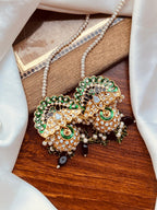 Heritage Peacock Meenakari Jhumkas