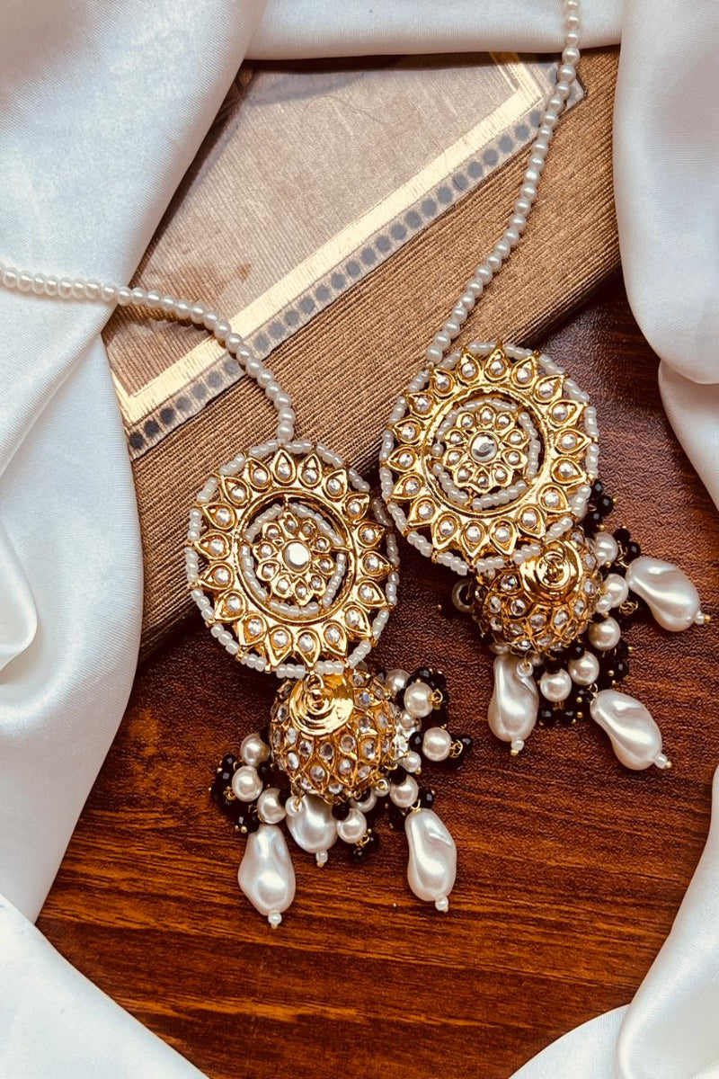 Radiant Gold & Baroque Pearl Mandala Jhumka