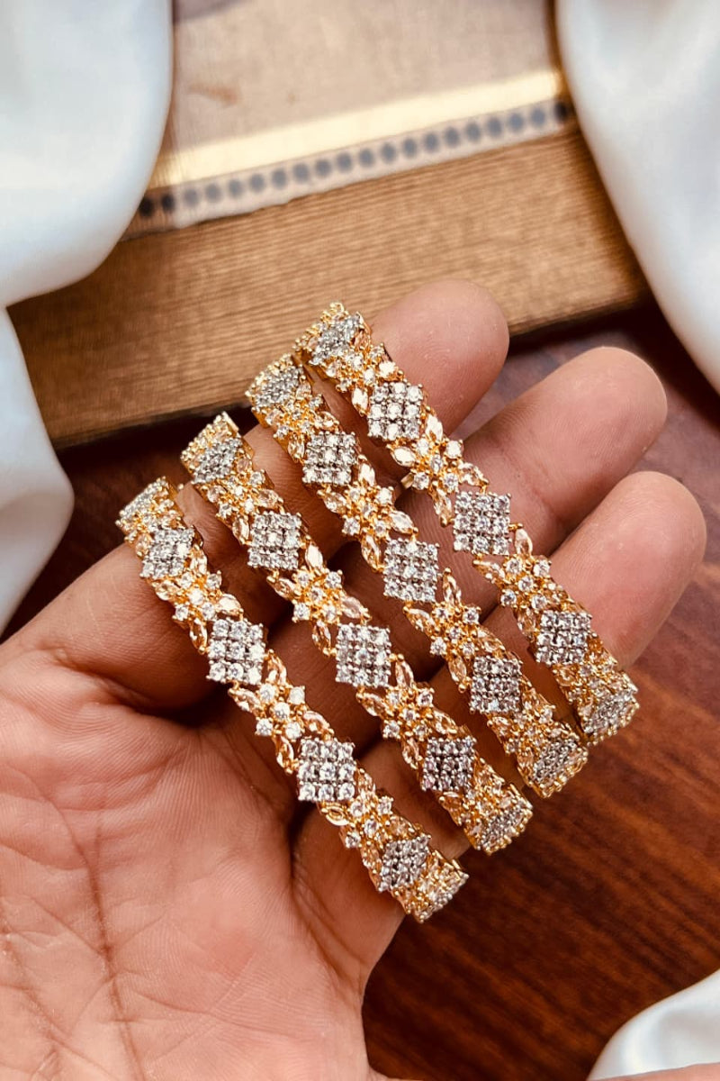 Luxury American Diamond Zircon Bangles – Premium Quality