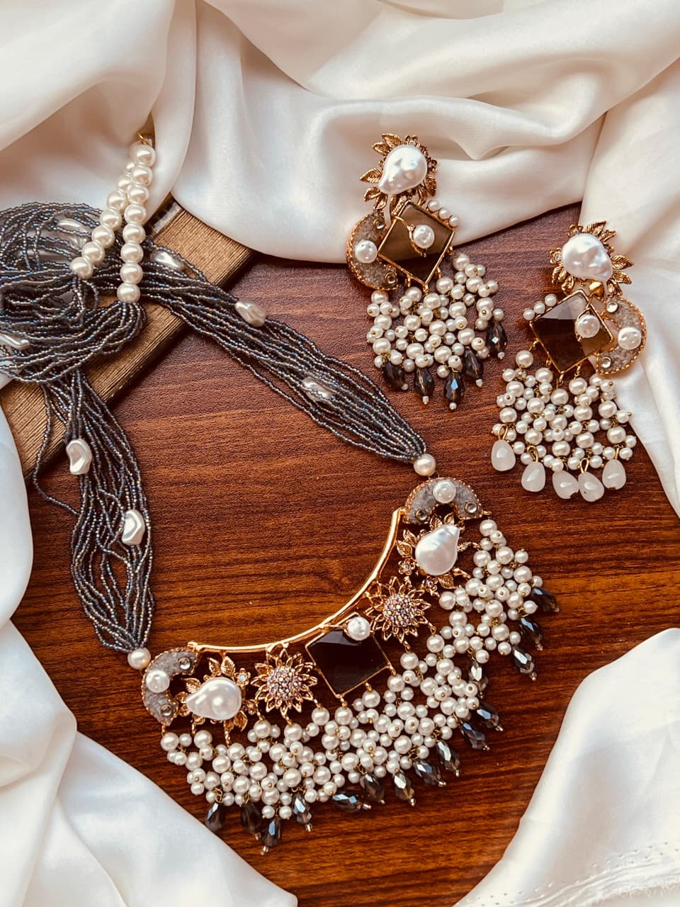 Turkish Mala Pearl Jewelry Set