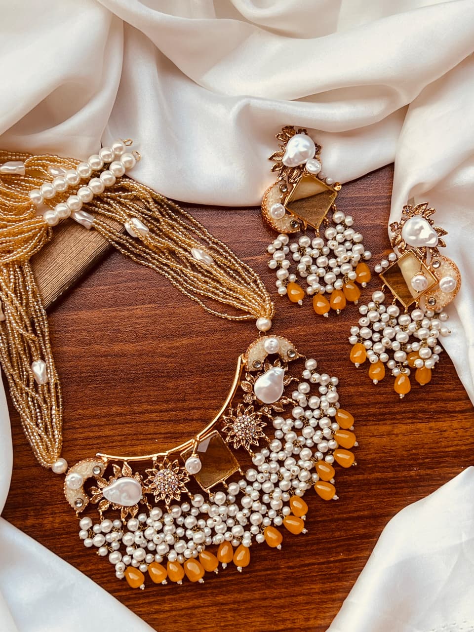 Turkish Mala Pearl Jewelry Set