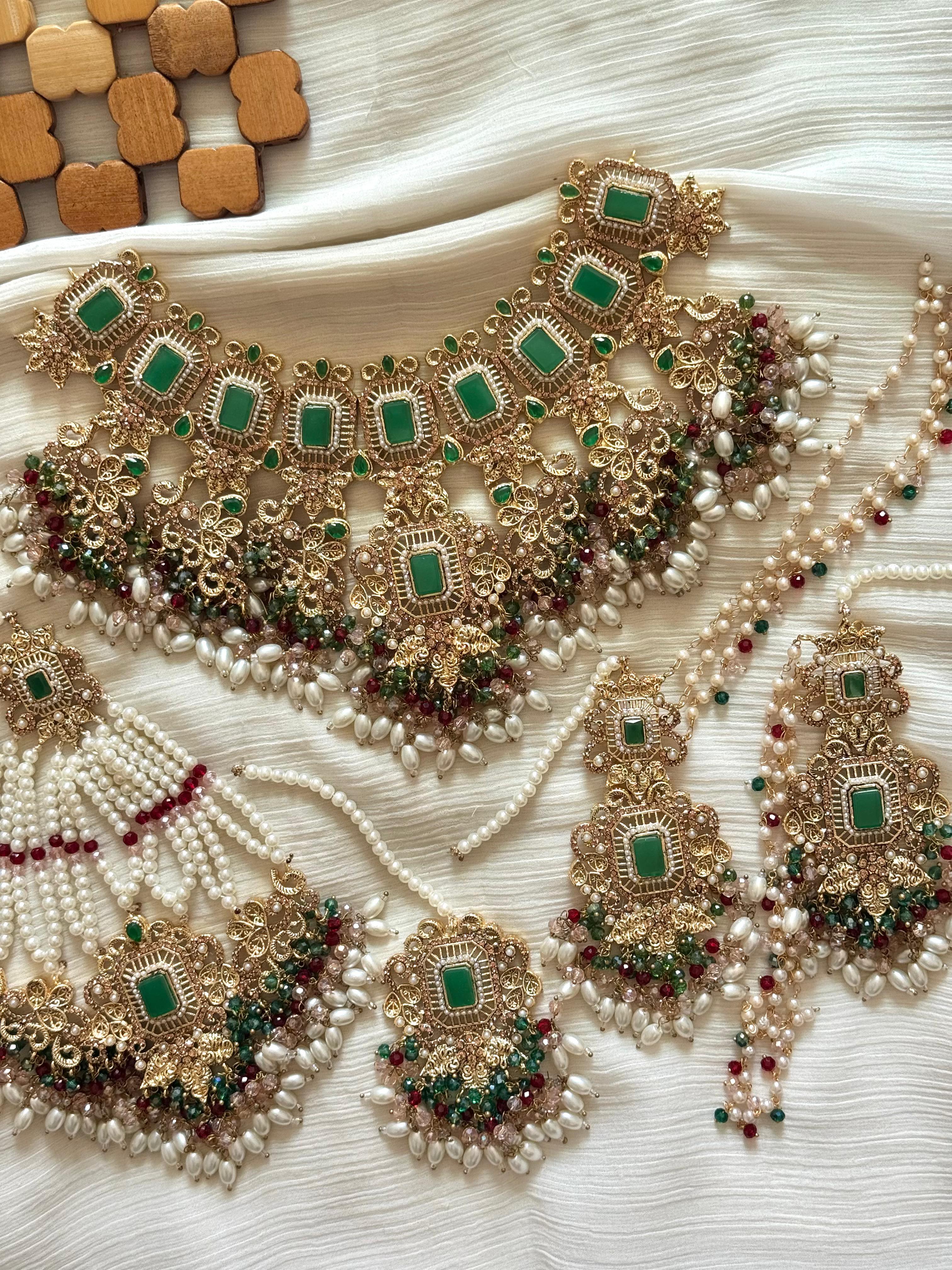 Majestic Gold & Jewel-Toned Grand Bridal Set