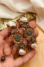 Luxury Turkish Bangles Set with Pearl  Stone Detailing