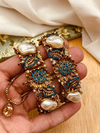 Luxury Turkish Bangles Set with Pearl  Stone Detailing