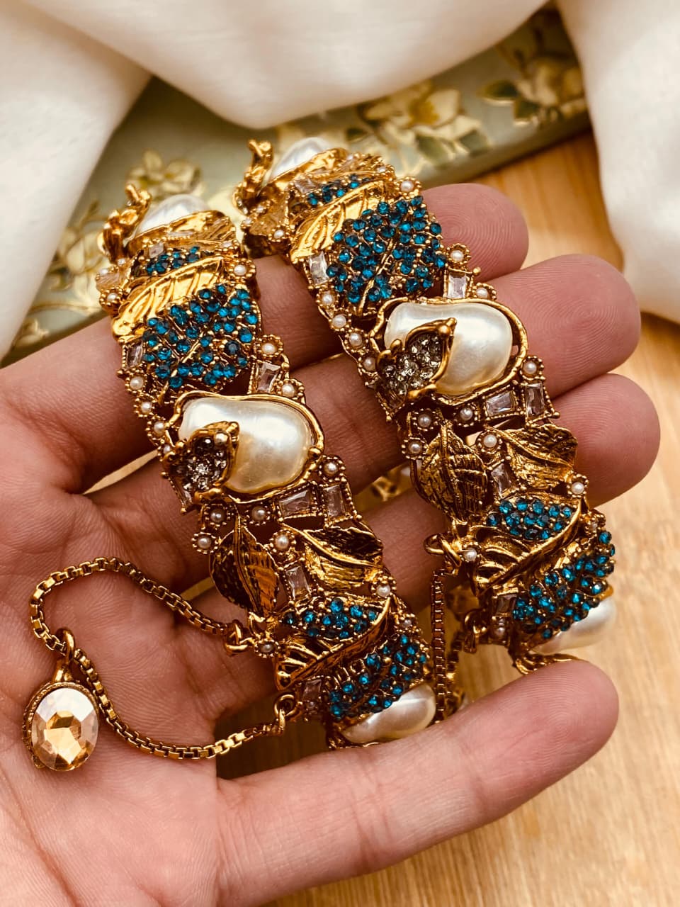 Handcrafted Turkish Mother of Pearl Bangles