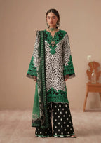 03-Piece Lawn Suit With Chiffon Dupatta | Ready To Wear