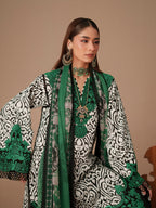 03-Piece Lawn Suit With Chiffon Dupatta | Ready To Wear