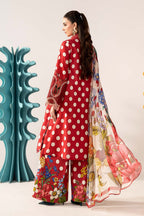 02-Piece Printed Lawn Suit With Chiffon Dupatta | Ready To Wear