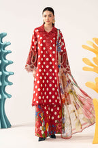 02-Piece Printed Lawn Suit With Chiffon Dupatta | Ready To Wear