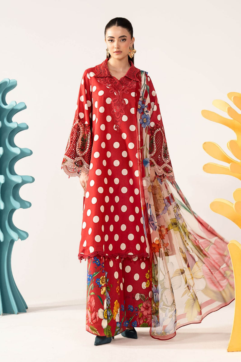 02-Piece Printed Lawn Suit With Chiffon Dupatta | Ready To Wear
