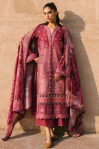 03-Piece Embroidered Lawn Suit With Silk Dupatta | Ready To Wear