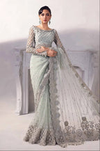 Embroidered Net Saree | Ready To Wear