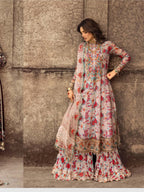 03-Piece Chiffon Suit With Sequence Work | Ready To Wear