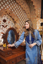 03-Piece Shamoz Silk Suit With Chiffon Dupatta | Ready To Wear