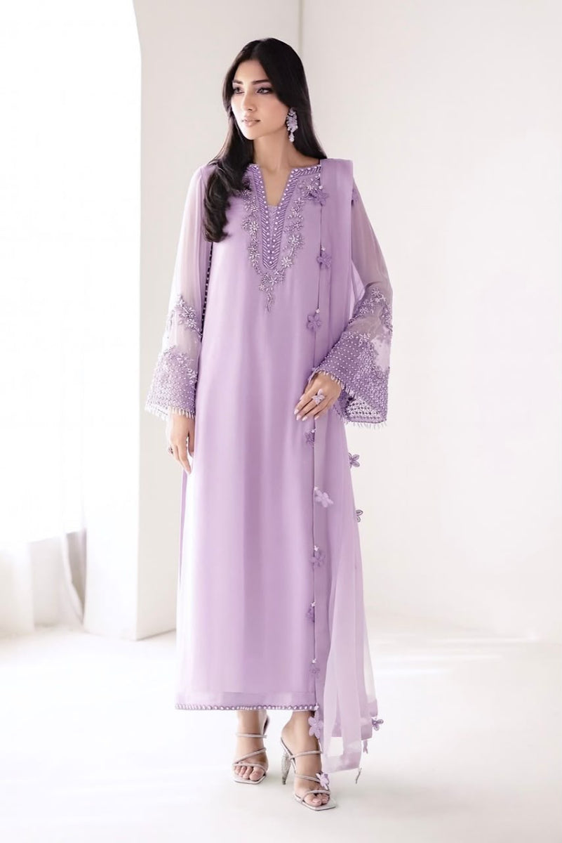 03-Piece Chiffon Suit With Embroidery | Ready To Wear