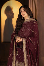 3 Piece Stitched Chiffon  Gharara Suit - Ready to Wear