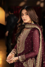 3 Piece Stitched Chiffon  Gharara Suit - Ready to Wear