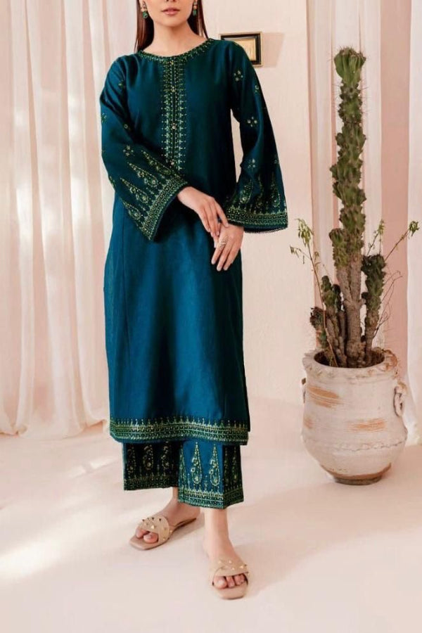 03-Piece Lawn Suit With Chiffon Dupatta | Ready To Wear