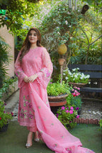 03-Piece Organza Suit With Embroidery | Ready To Wear