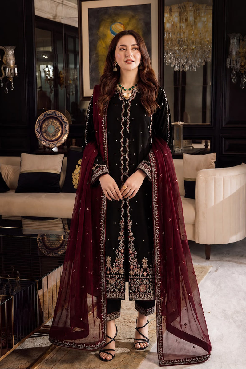 03-Piece Embroidered Chiffon Suit | Ready To Wear