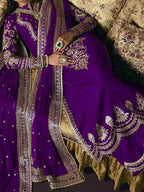03-Piece Embroidered Sheesha Silk Suit With Net Dupatta | Ready To Wear