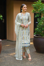 3-Piece Multi Lining - Embroidered Printed Lawn Suit Stitched