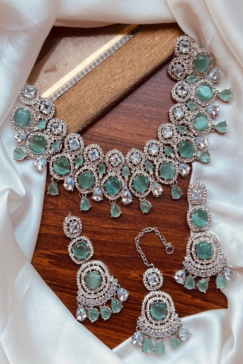 Elegant Silver Partywear Set – Women’s Jewelry