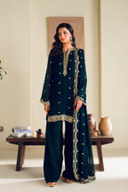 3 Piece  Stitched  Chiffon Suit - Ready  to  Wear