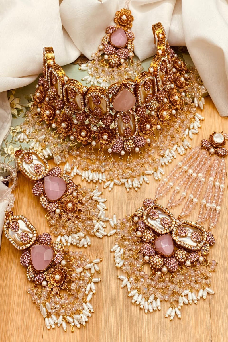 Luxury Turkish Bridal Jewelry Set with Mother of Pearl (MOP