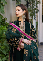 03-PIECE STITCHED VELVET SUIT READY TO WEAR