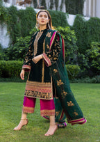 03-PIECE STITCHED VELVET SUIT READY TO WEAR