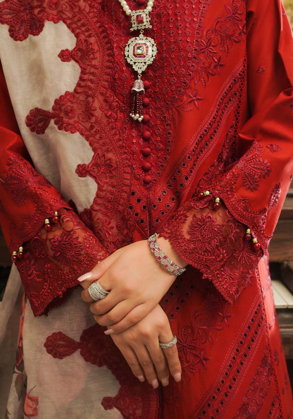 03-Piece Embroidered Cotton Lawn Suit | Ready To Wear