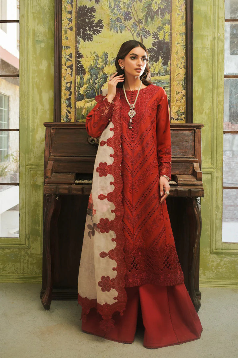 03-Piece Embroidered Cotton Lawn Suit | Ready To Wear