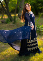 03-Piece Chiffon Suit With Thread Embroidery | Ready To Wear