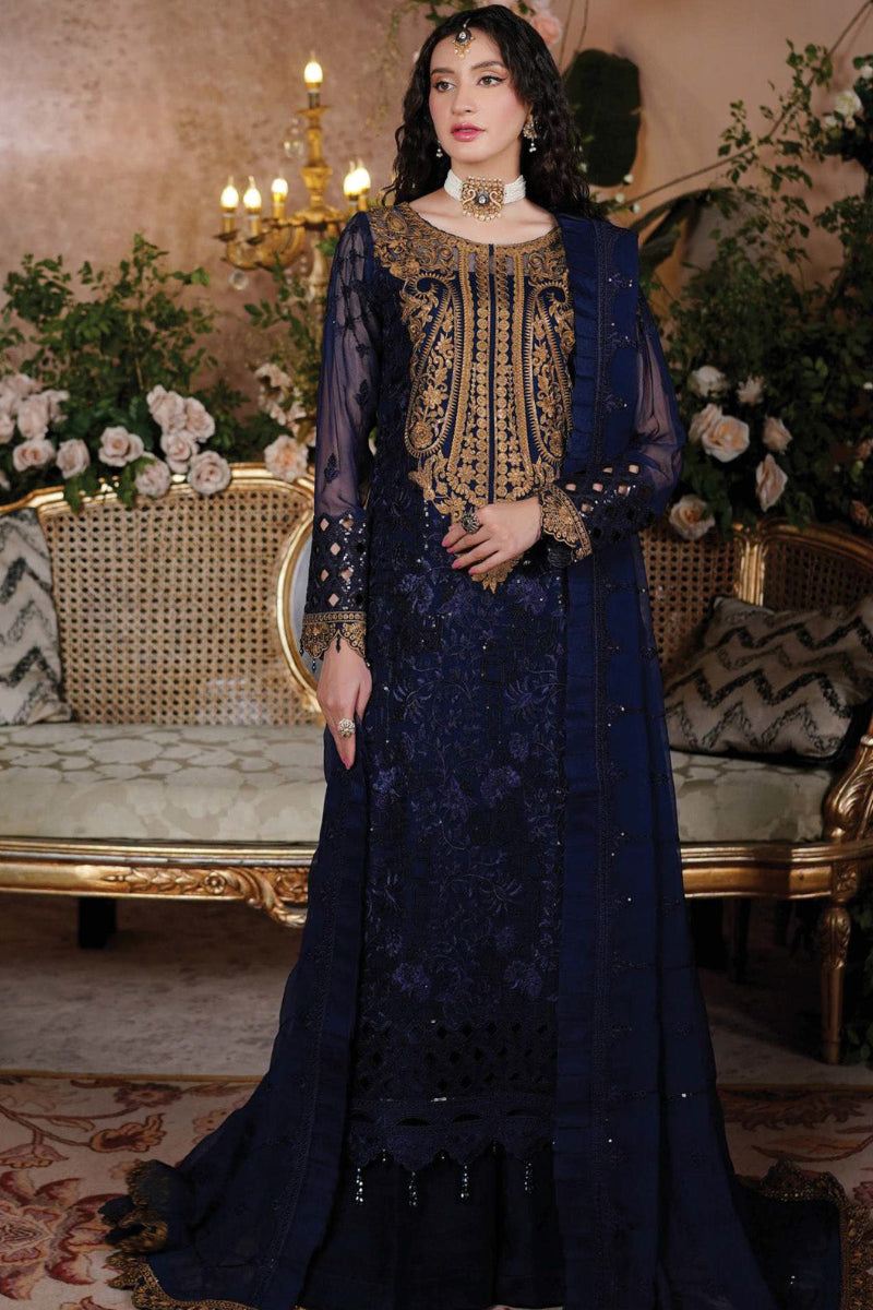 Embroidered Chiffon 3 Piece Stitched Suit Ready To Wear
