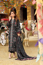 03-Piece Embroidered Lawn Suit With Silk Dupatta | Ready To Wear