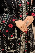 03-Piece Embroidered Lawn Suit With Silk Dupatta | Ready To Wear