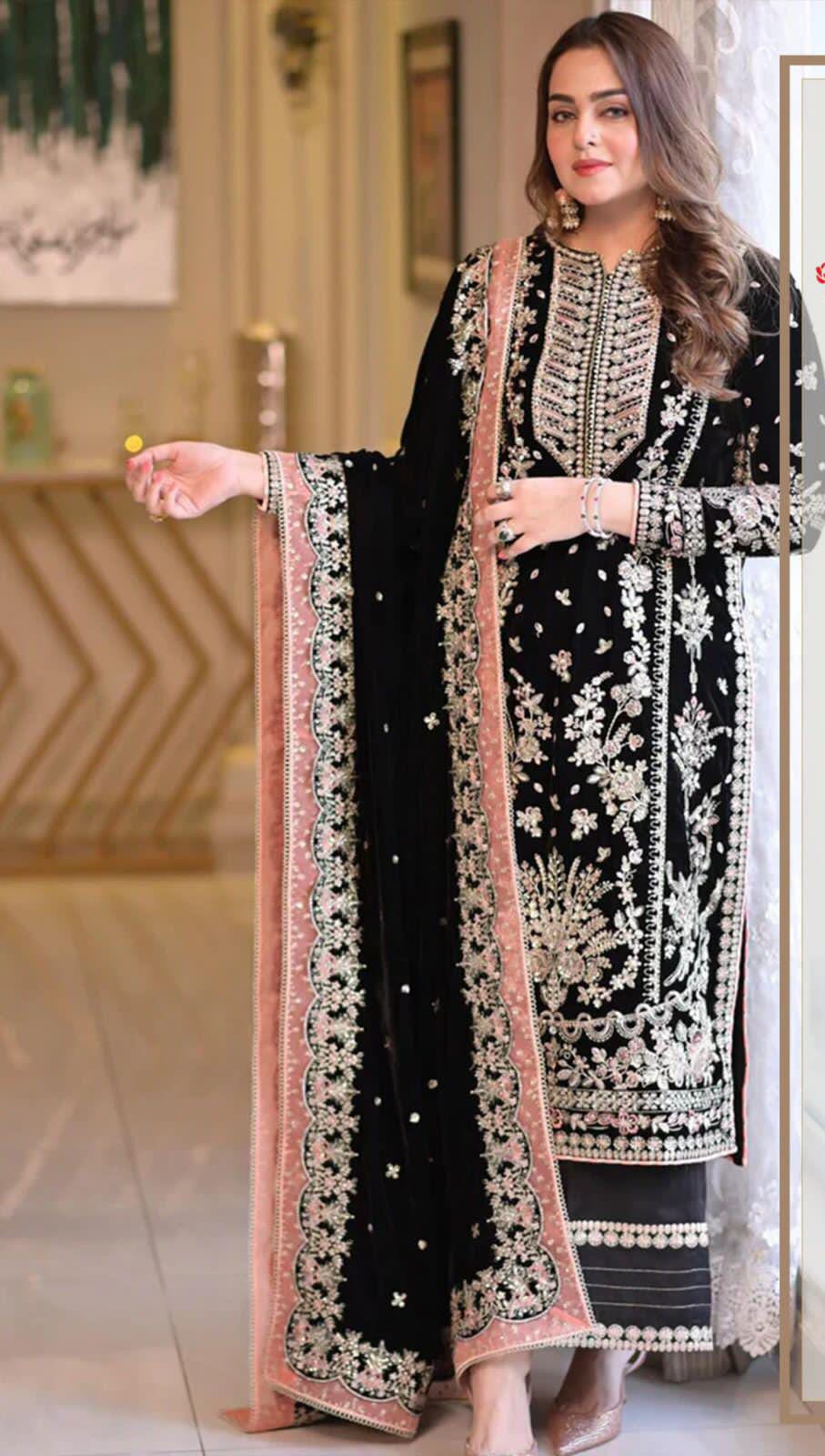 03-Piece Heavy Embroidered Cotton Suit - Ready To Wear