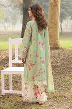 Pastel Mint & Blush Floral: Printed Lawn Suit