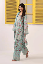 03-Piece Printed Lawn Suit - Ready To Wear