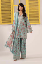 03-Piece Printed Lawn Suit - Ready To Wear