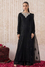 Black 3-Piece Luxury Chiffon Suit | Ready To Wear