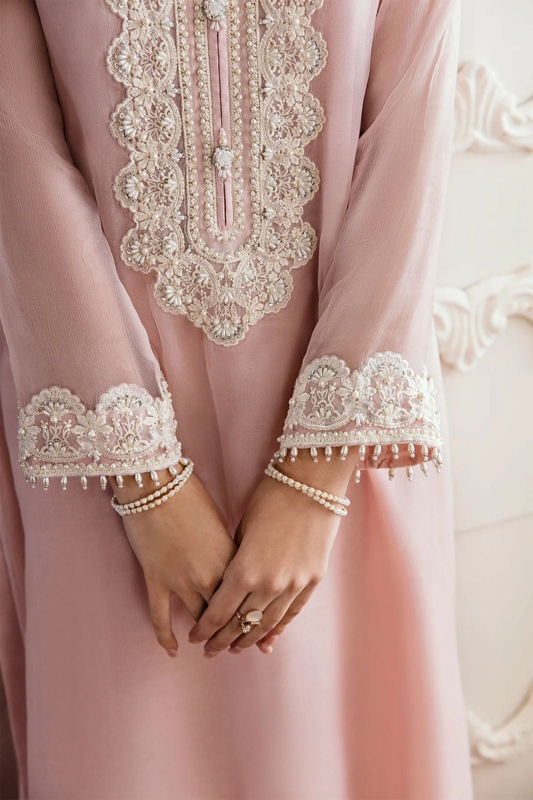 Chiffon Suit with Chiffon Dupatta — Thread & Adda Work