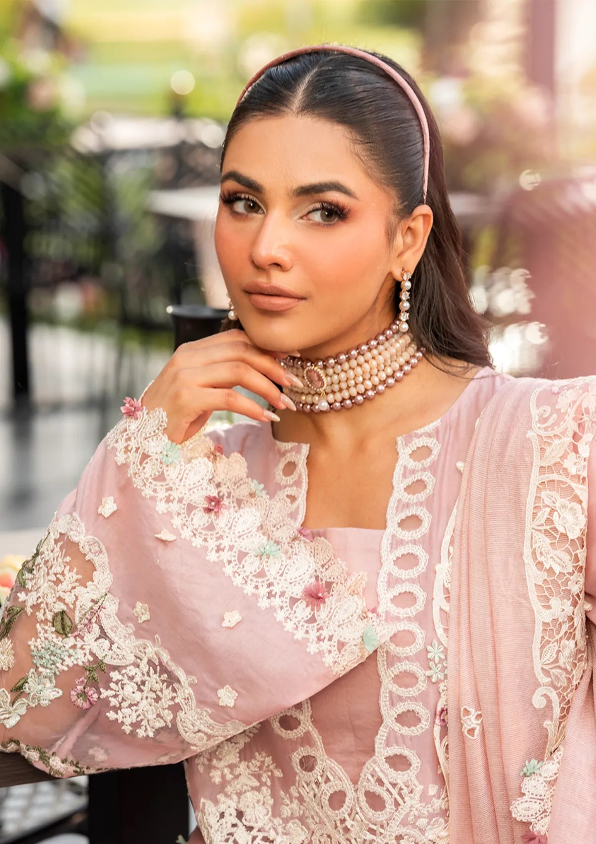 03-Piece Lawn Suit With Organza Dupatta | Ready To Wear